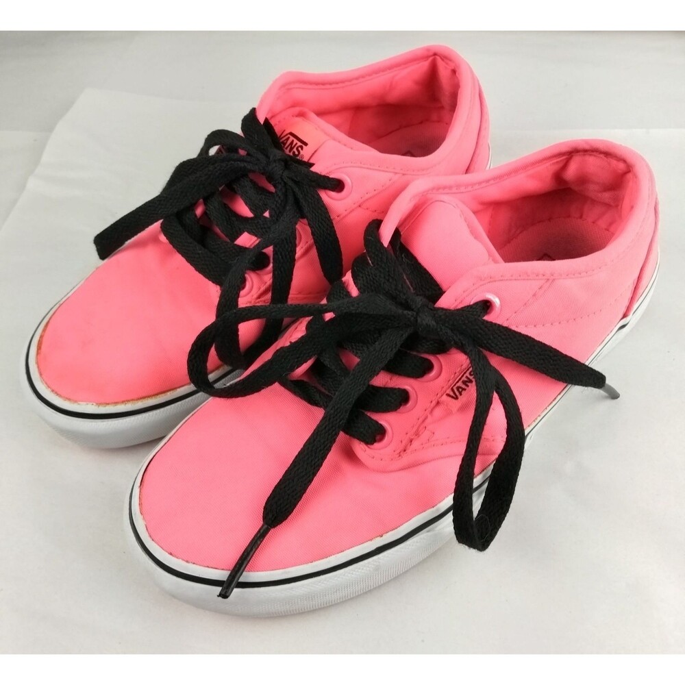 Rare 2013 Vans Hot Pink Puffy Fat Tongue Sneakers Womens 5 Skateboarding Shoes